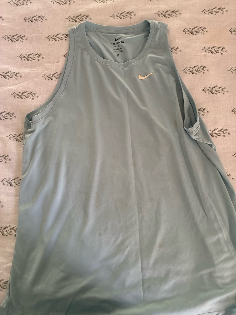 Nike Light Blue Tank Top with White Swoosh